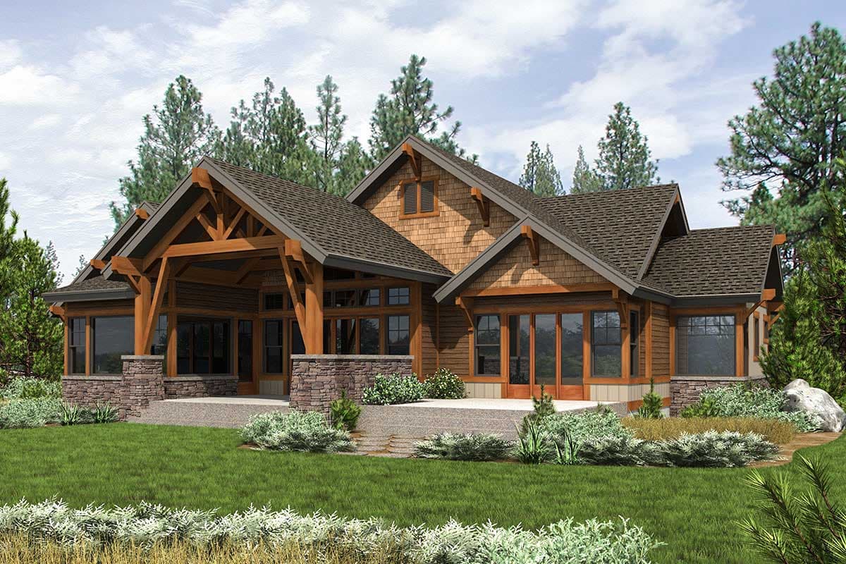 Plan 23610JD: High End Mountain House Plan with Bunkroom - 4620 Sq Ft - Image #25 - Country, Craftsman, Mountain, Northwest, Rustic