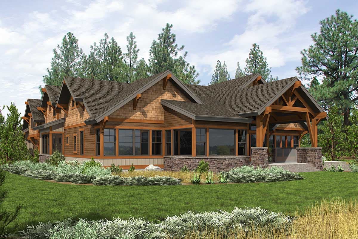 Plan 23610JD: High End Mountain House Plan with Bunkroom - 4620 Sq Ft - Image #26 - Country, Craftsman, Mountain, Northwest, Rustic