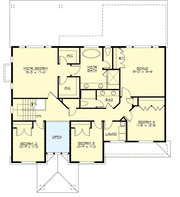 Plan 23611JD: Modern Dream Home with Giant Master Suite - 3430 Sq Ft - Floor Plan - 2nd Floor - Mid Century Modern, Modern, Northwest