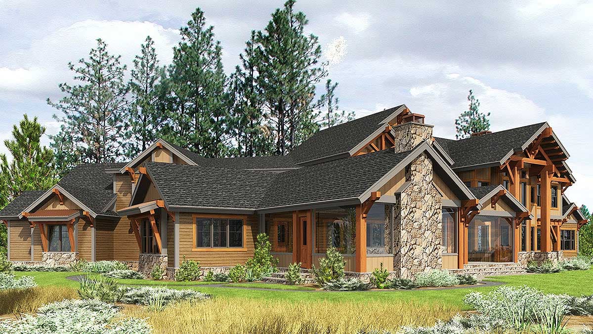 Plan 23612JD: Six Bedroom Mountain Retreat - Image #62 - Craftsman, Mountain, Northwest, Rustic