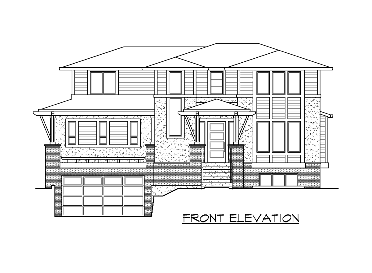 Plan 23615JD: 4-Bed Modern House Plan with Drive Under Garage - Image #28 - Contemporary, Modern, Northwest, Prairie