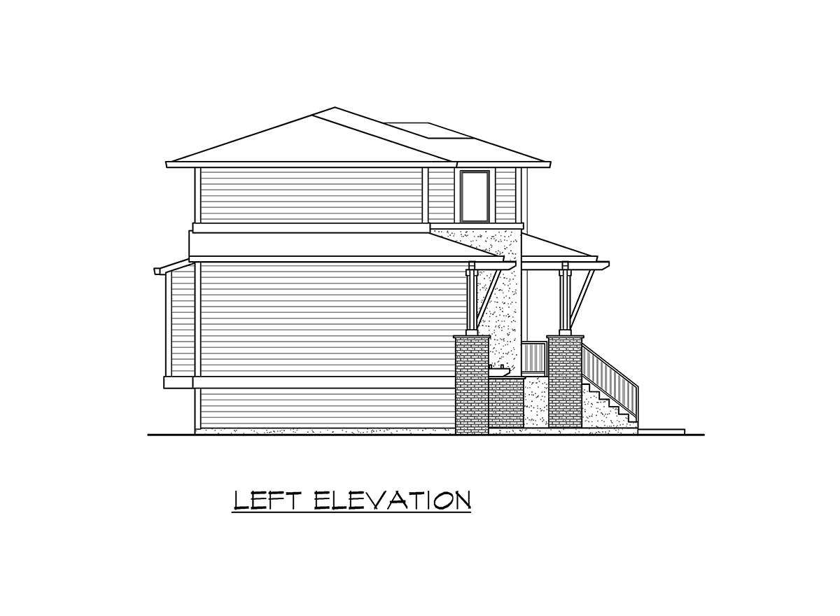 Plan 23615JD: 4-Bed Modern House Plan with Drive Under Garage - Image #29 - Contemporary, Modern, Northwest, Prairie