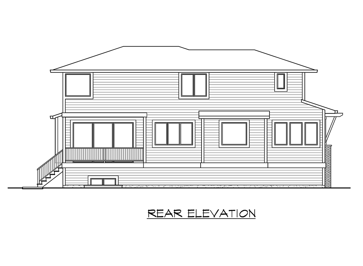 Plan 23615JD: 4-Bed Modern House Plan with Drive Under Garage - Image #31 - Contemporary, Modern, Northwest, Prairie