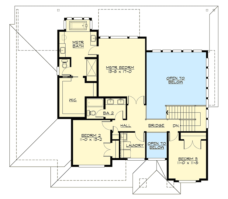 Plan 23617JD: Modern Prairie House Plan with Stadium Seating in Home Theater - 4787 Sq Ft - Floor Plan - 2nd Floor - Modern, Northwest, Prairie
