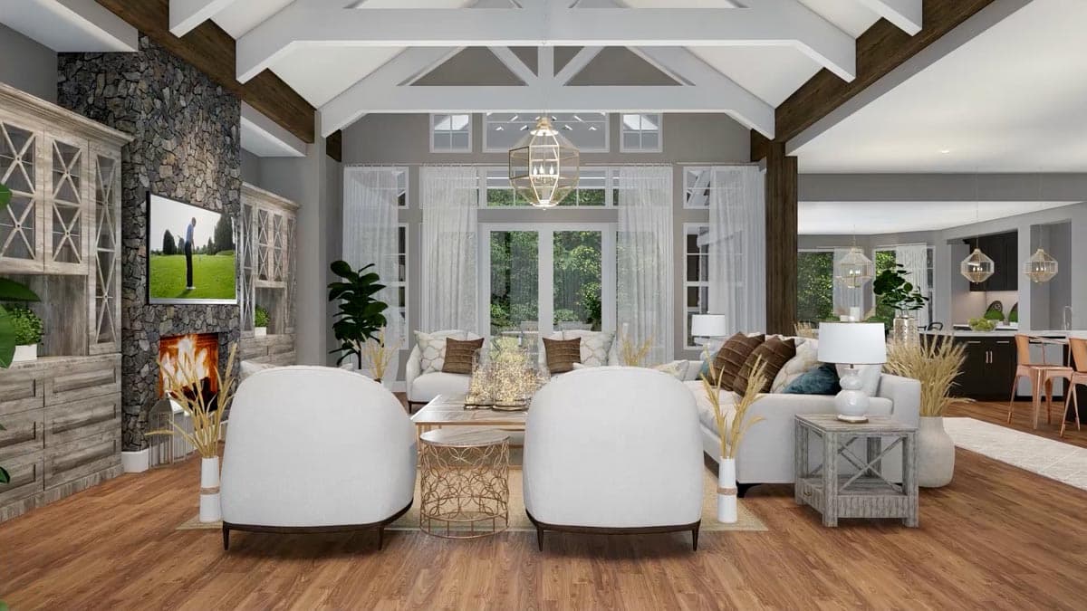 Plan 23623JD: 4 Bed Mountain Home Plan with Bonus Bunk Room - 4530 Sq Ft - Image #10 - Craftsman, Mountain, Northwest, Ranch, Rustic