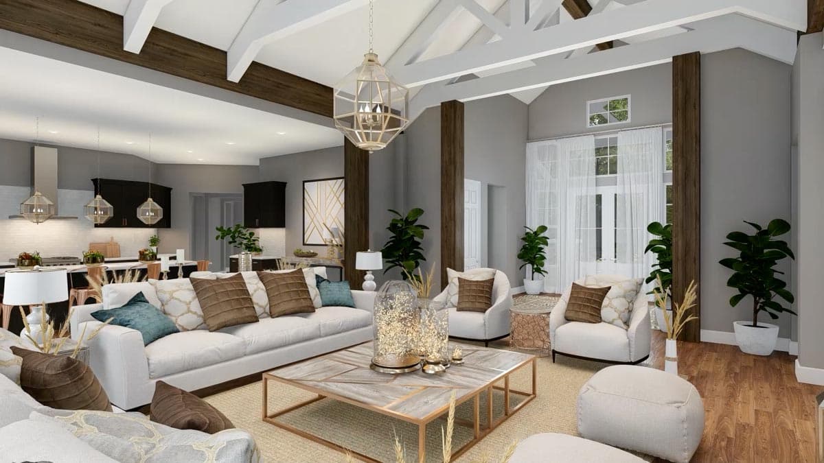 Plan 23623JD: 4 Bed Mountain Home Plan with Bonus Bunk Room - 4530 Sq Ft - Image #11 - Craftsman, Mountain, Northwest, Ranch, Rustic