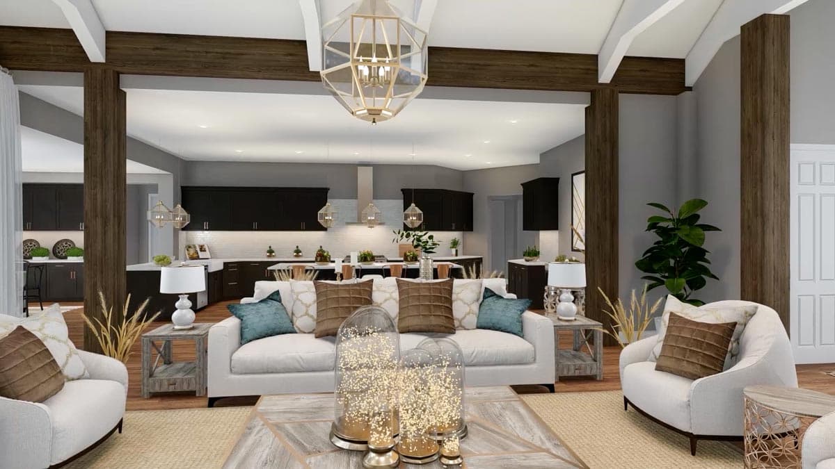 Plan 23623JD: 4 Bed Mountain Home Plan with Bonus Bunk Room - 4530 Sq Ft - Image #12 - Craftsman, Mountain, Northwest, Ranch, Rustic