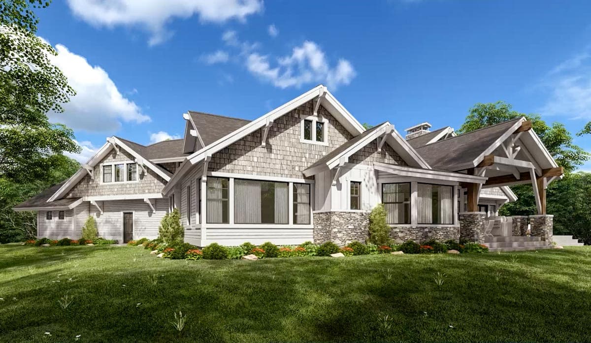 Plan 23623JD: 4 Bed Mountain Home Plan with Bonus Bunk Room - 4530 Sq Ft - Image #5 - Craftsman, Mountain, Northwest, Ranch, Rustic