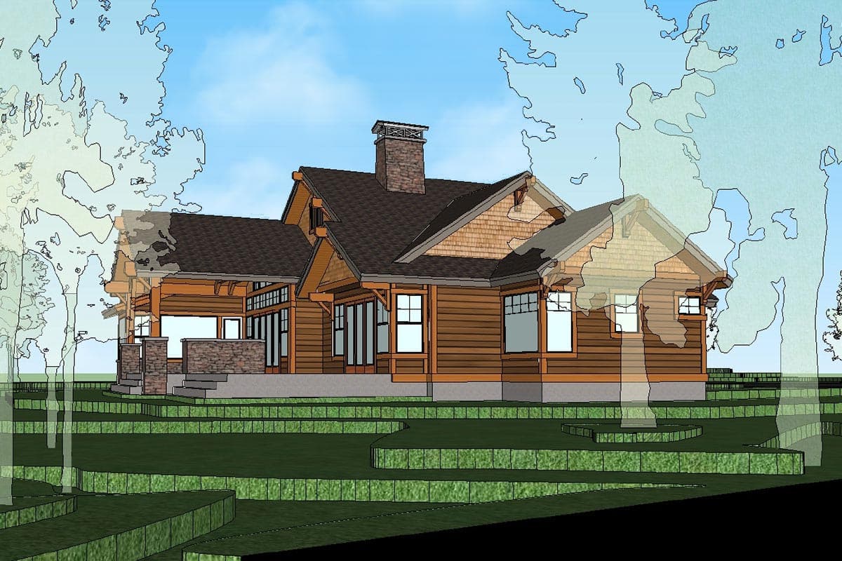 Plan 23623JD: 4 Bed Mountain Home Plan with Bonus Bunk Room - 4530 Sq Ft - Image #29 - Craftsman, Mountain, Northwest, Ranch, Rustic