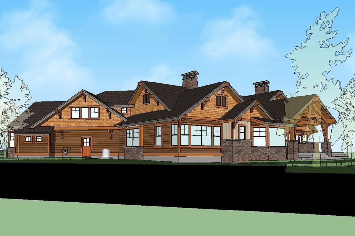 Plan 23623JD: 4 Bed Mountain Home Plan with Bonus Bunk Room - 4530 Sq Ft - Image #31 - Craftsman, Mountain, Northwest, Ranch, Rustic