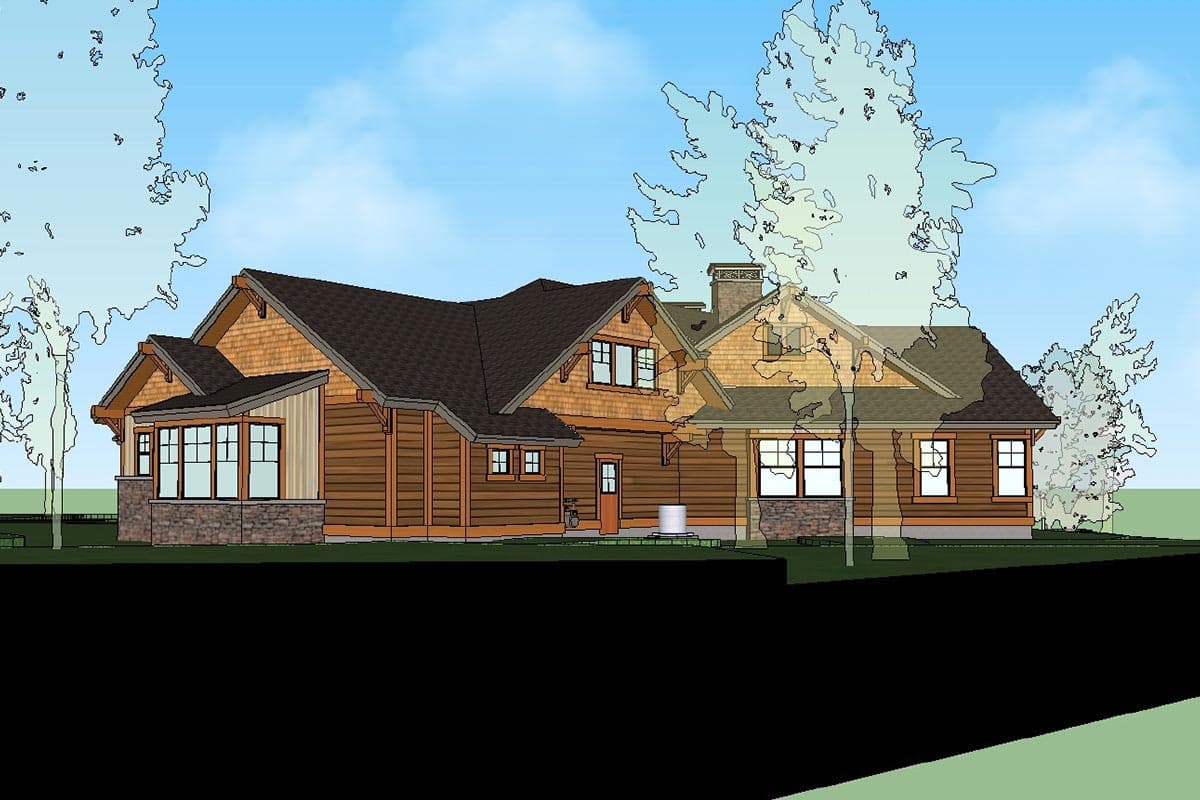 Plan 23623JD: 4 Bed Mountain Home Plan with Bonus Bunk Room - 4530 Sq Ft - Image #32 - Craftsman, Mountain, Northwest, Ranch, Rustic