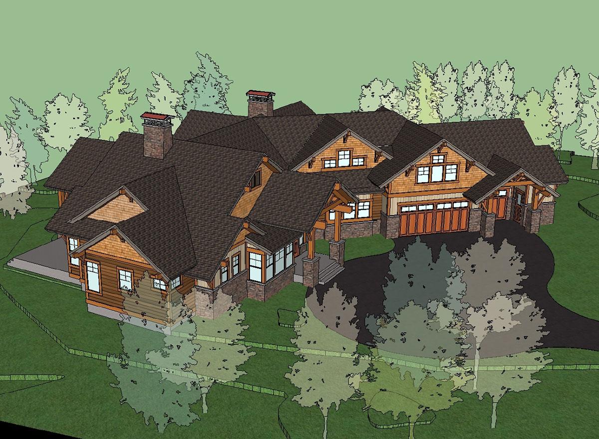 Plan 23623JD: 4 Bed Mountain Home Plan with Bonus Bunk Room - 4530 Sq Ft - Image #35 - Craftsman, Mountain, Northwest, Ranch, Rustic