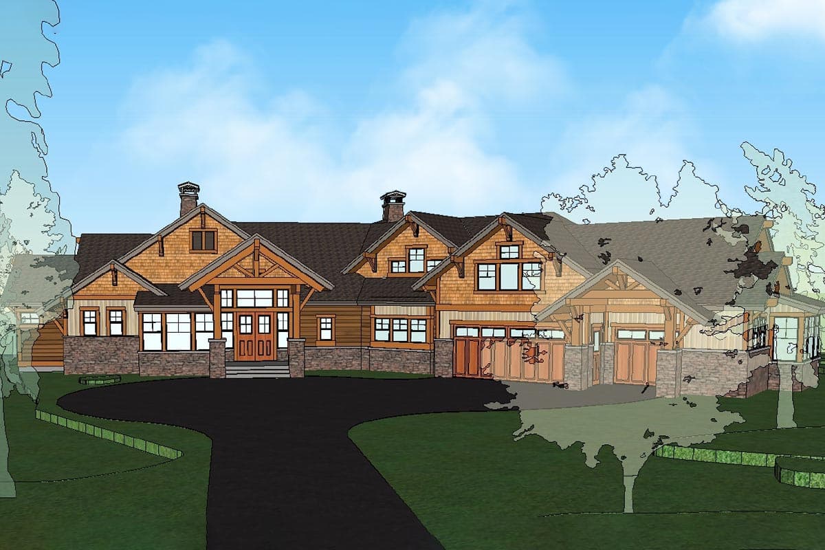 Plan 23623JD: 4 Bed Mountain Home Plan with Bonus Bunk Room - 4530 Sq Ft - Image #27 - Craftsman, Mountain, Northwest, Ranch, Rustic