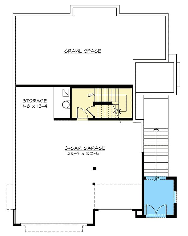 Plan 2364JD: Signature Gated Entry Tower - Floor Plan - Lower Level - Northwest, Shingle