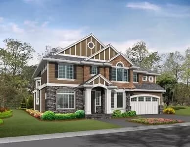 4-Bed House Plan with 4-Car Tandem Garage