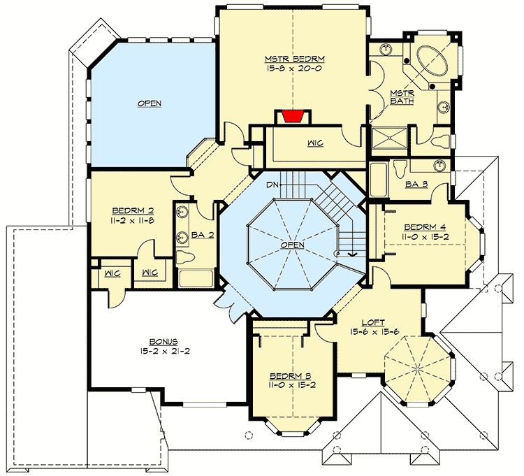 Plan 2375JD: Beautiful Victorian with Options - Floor Plan - 2nd Floor - Country, Northwest, Victorian
