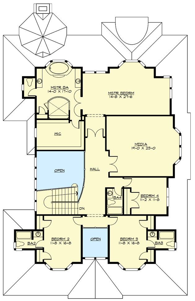 Plan 2382JD: Oversized Master Suite with Spa-like Bath - Floor Plan - 2nd Floor - Country, Northwest, Shingle
