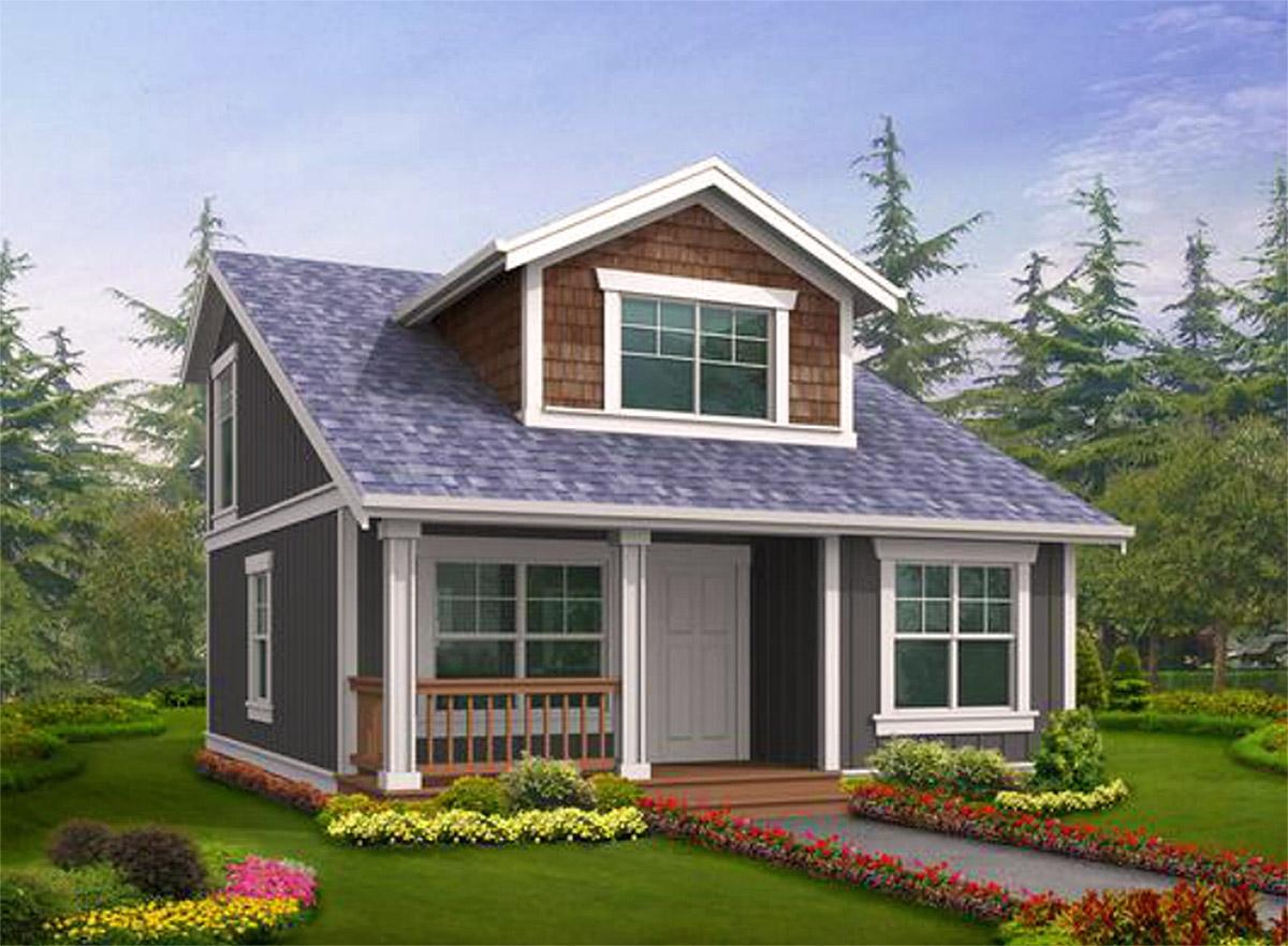 Plan 2395JD: Small House Plan with Two Exterior Choices - Image #4 - Bungalow, Cottage, Northwest