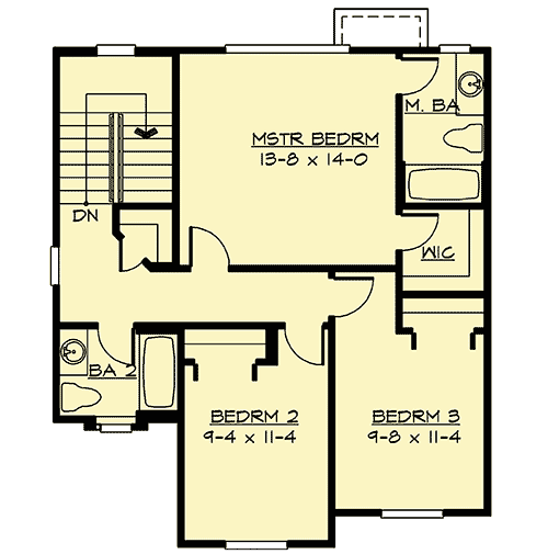Plan 2398JD: 2-Story Northwest House Plan with Lower-Level Garage - Floor Plan - 2nd Floor - Northwest