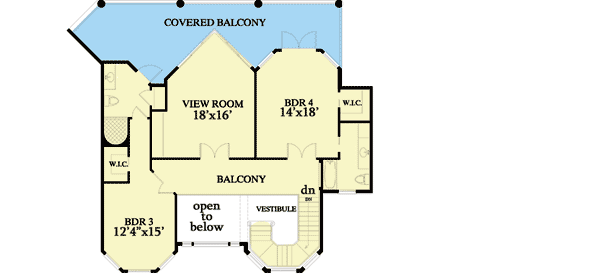 Plan 24010BG: From Our Premium Collection - Floor Plan - 2nd Floor - European, Florida-Style, Mediterranean