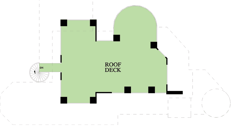 Plan 24076BG: Unique Luxury Home Plan - Floor Plan - Roof Deck - Florida-Style, Mediterranean