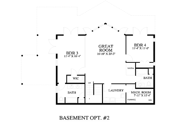 Plan 24090BG: Log Siding Lends Rustic Look - Floor Plan - Optional - Craftsman, Mountain, Rustic, Vacation