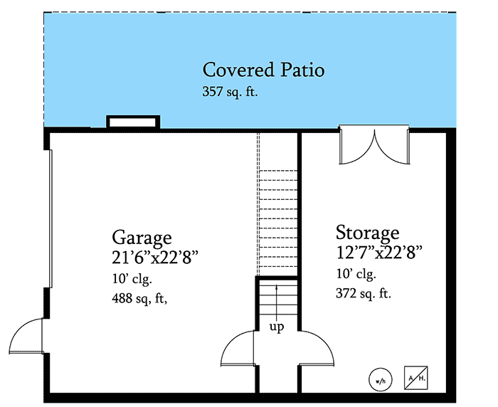 Plan 24114BG: Vacation Cottage with Drive Under Garage - Floor Plan - Lower Level - Cottage, Mountain, Vacation