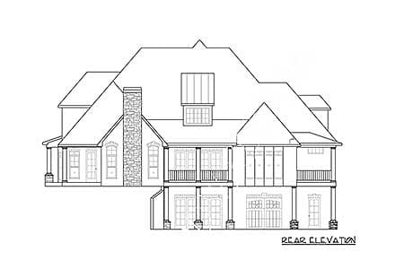 Plan 24346TW: Luxury 4-Bed Home Plan with Optional Finished Lower Level with Game Room and Display Garage - Image #20 - Craftsman, Southern, Traditional