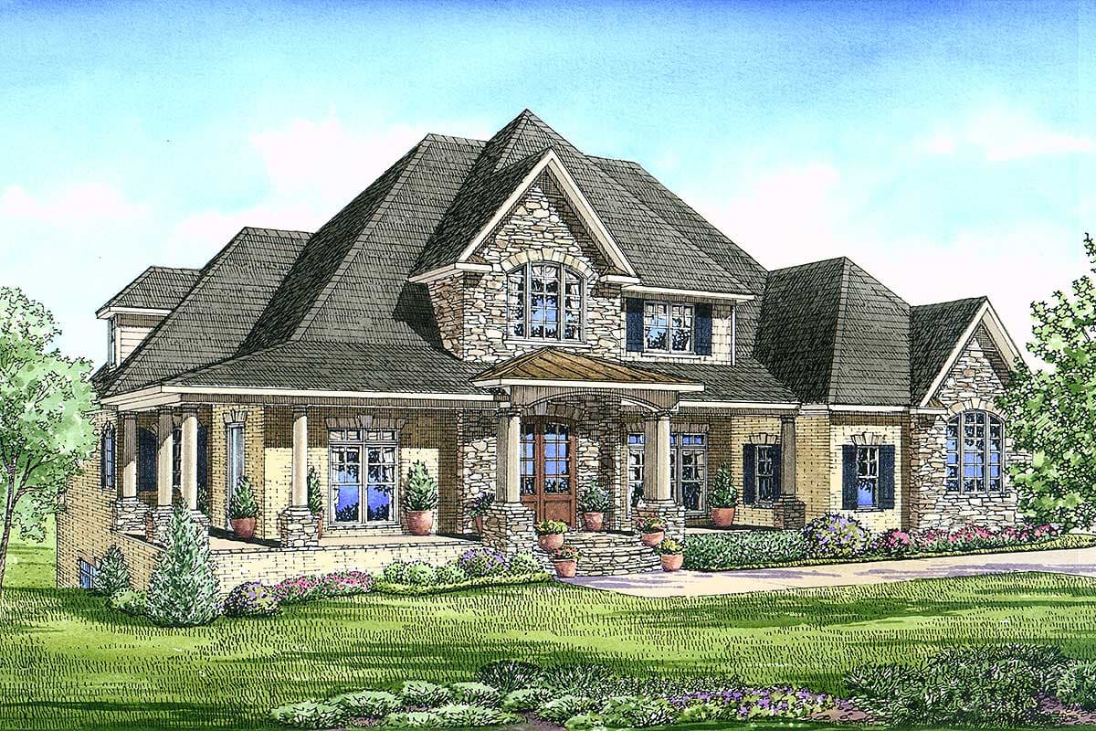 Plan 24346TW: Luxury 4-Bed Home Plan with Optional Finished Lower Level with Game Room and Display Garage - Image #5 - Craftsman, Southern, Traditional