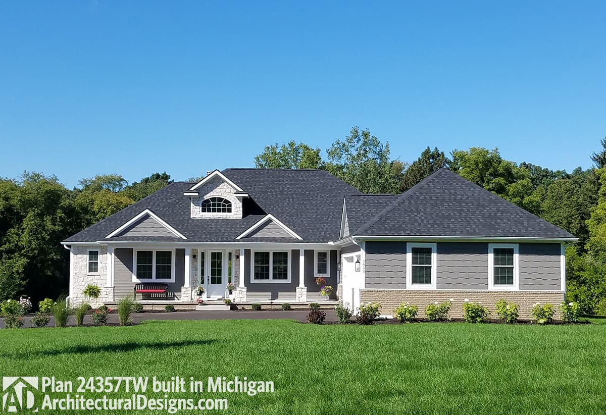 build gallery item - House Plan 24357TW comes to life in Michigan!