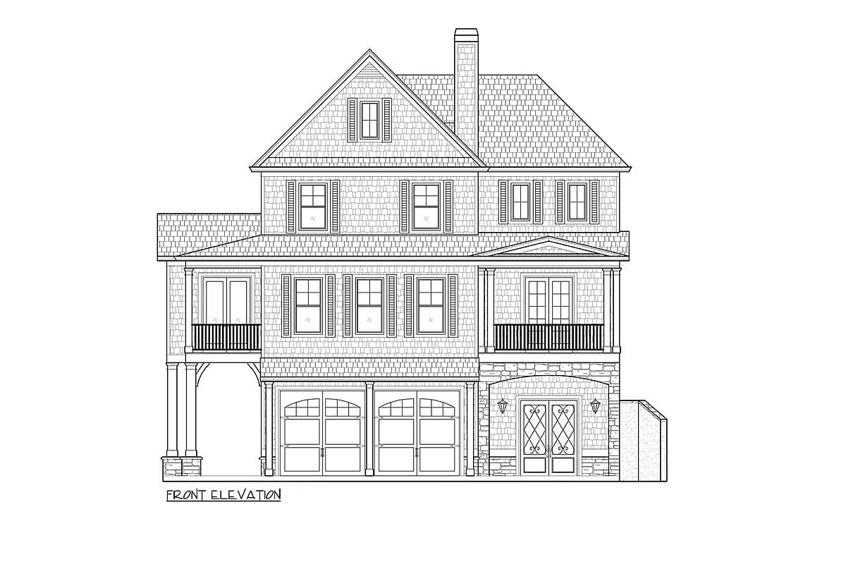 Plan 24358TW: 3-Story House Plan for a View Lot - Image #37 - Coastal, Country, Southern, Traditional
