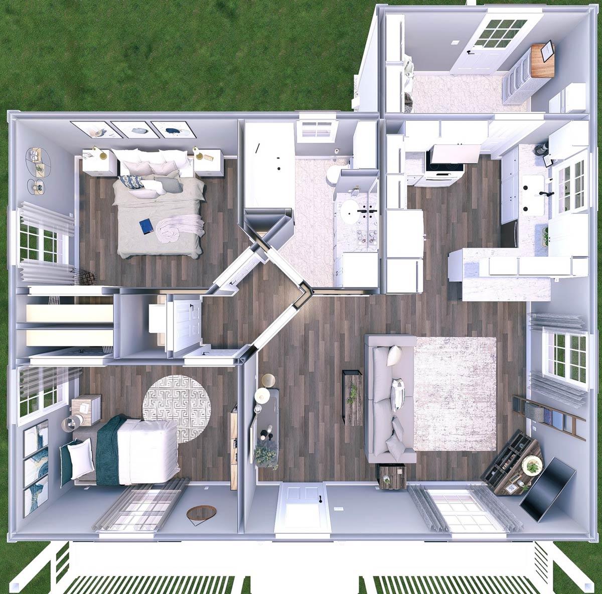 Plan 2513DH: Rustic Cottage in Multiple Versions - Image #14 - Cottage, Country, Rustic