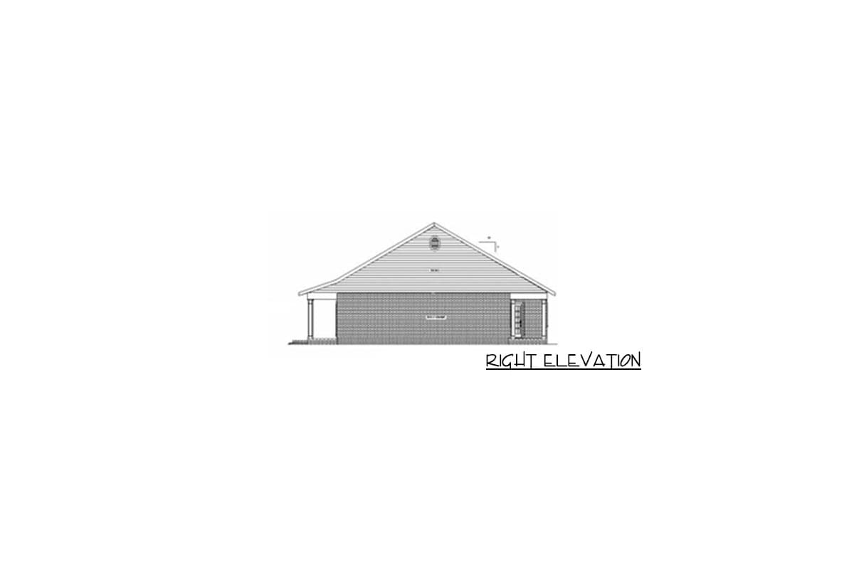 Plan 2515DH: Southern Home Plan with Two Covered Porches - 1500 Sq Ft - Image #6 - Country, Ranch, Traditional