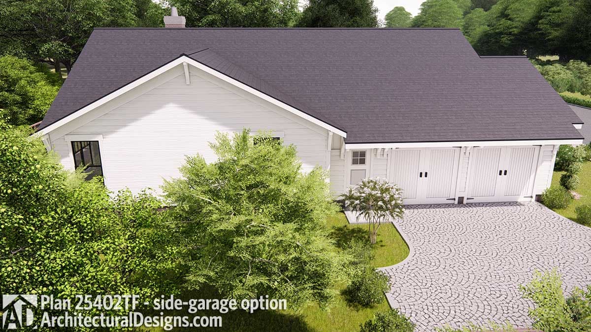 Plan 25402TF: 2000 Square Foot Country Craftsman Cottage House Plan with Home Office or Study - Image #10 - Cottage, Country, Craftsman, New American