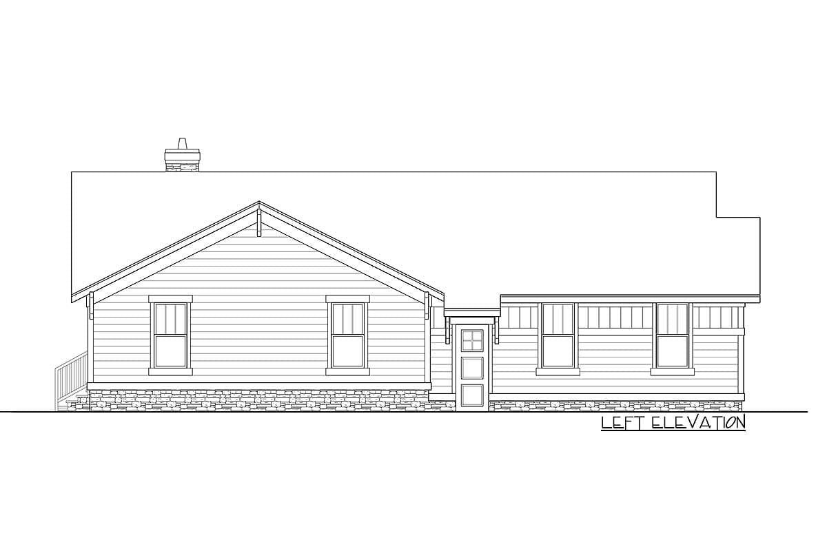 Plan 25402TF: 2000 Square Foot Country Craftsman Cottage House Plan with Home Office or Study - Image #11 - Cottage, Country, Craftsman, New American