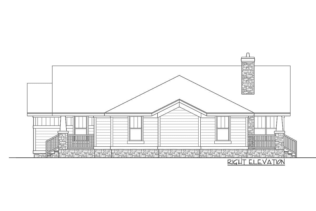 Plan 25402TF: 2000 Square Foot Country Craftsman Cottage House Plan with Home Office or Study - Image #13 - Cottage, Country, Craftsman, New American