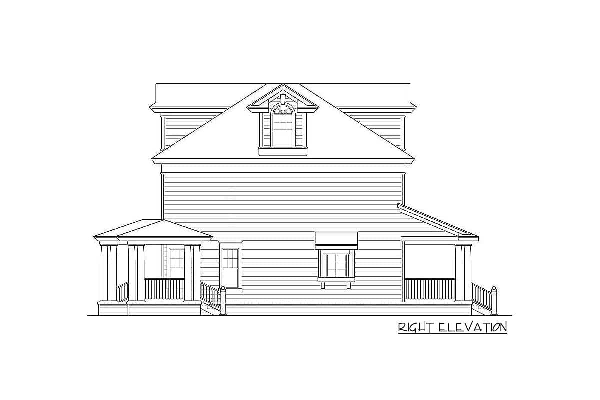 Plan 25404TF: Charming Triple Decker - Image #4 - Colonial, Farmhouse, Traditional