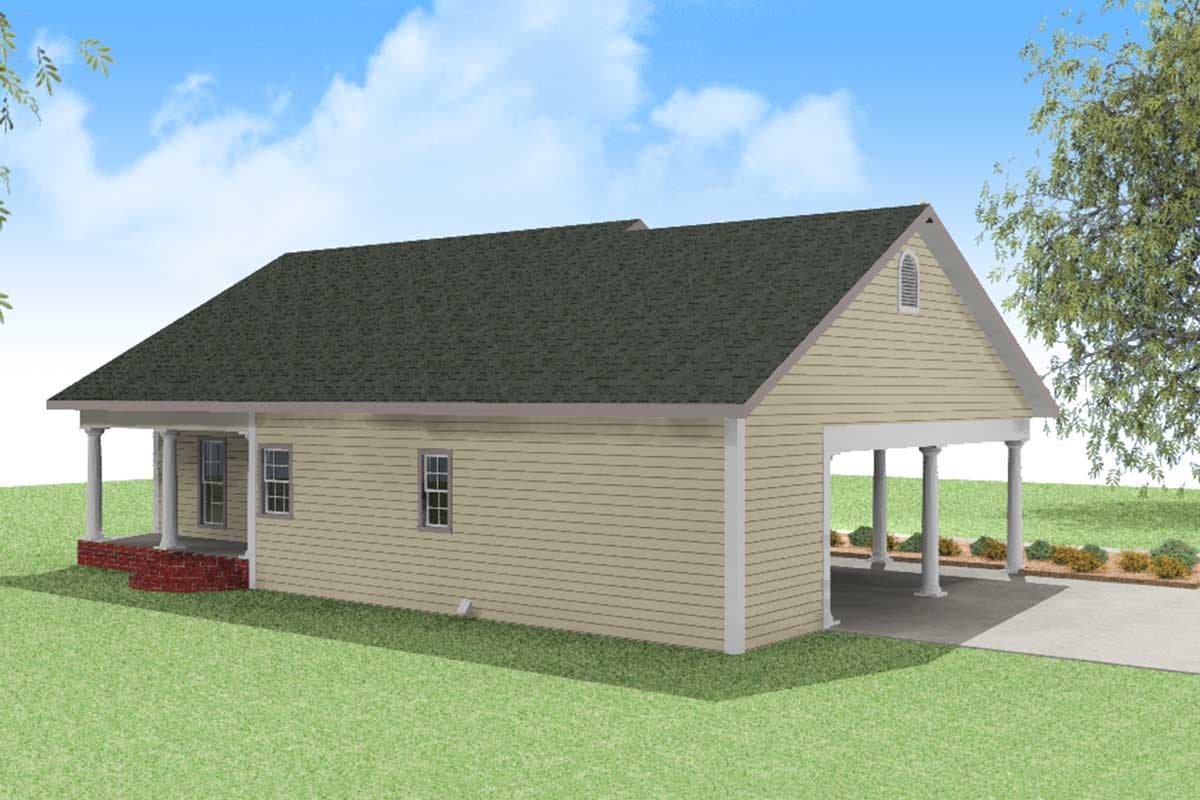 Plan 2548DH: Charming Country Cottage House Plan - Image #4 - Cottage, Country, Ranch, Southern