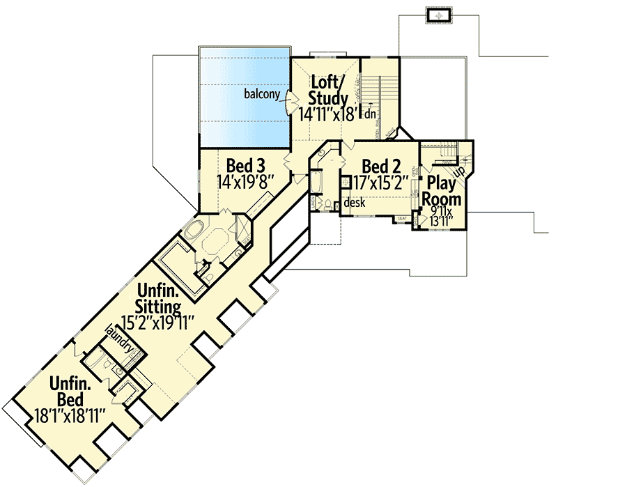 Plan 25607GE: Elegance Personified - Floor Plan - 2nd Floor - Traditional