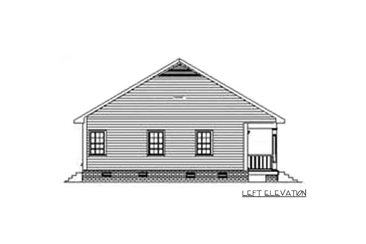 Plan 2561DH: Cute Country Cottage - 1007 Sq Ft - Image #5 - Cottage, Country, Rustic