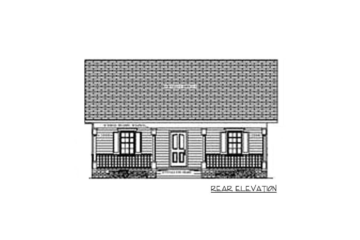 Plan 2561DH: Cute Country Cottage - 1007 Sq Ft - Image #4 - Cottage, Country, Rustic