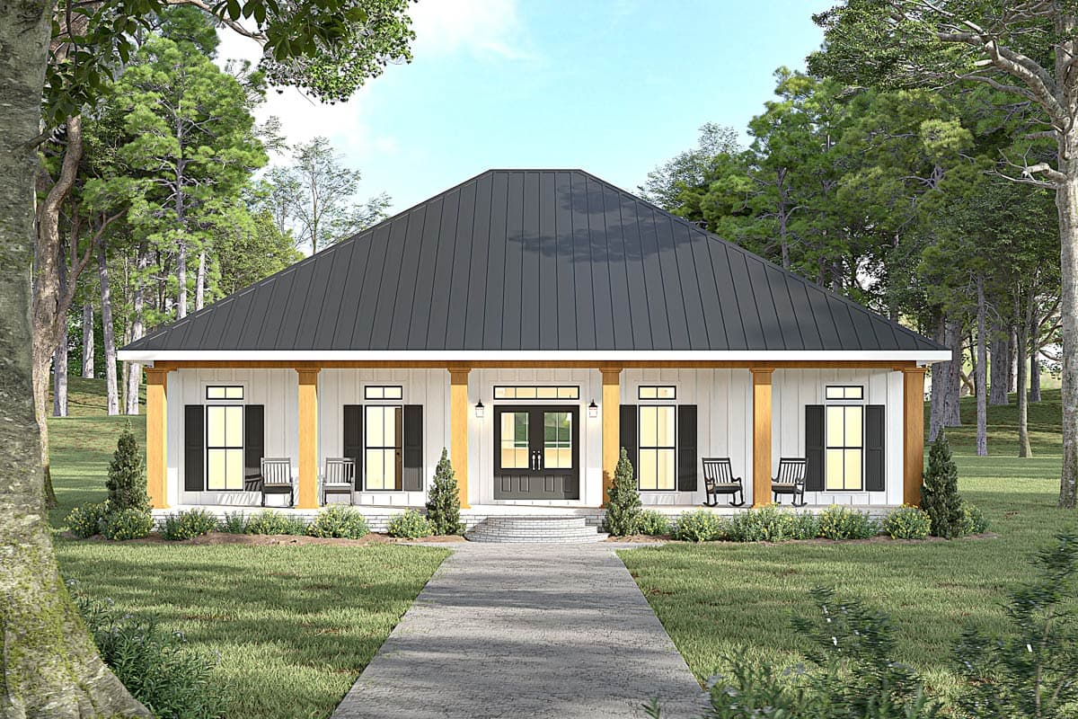 Plan 2564DH: Southern Country House Plan with Split Bedrooms and Wrap ...