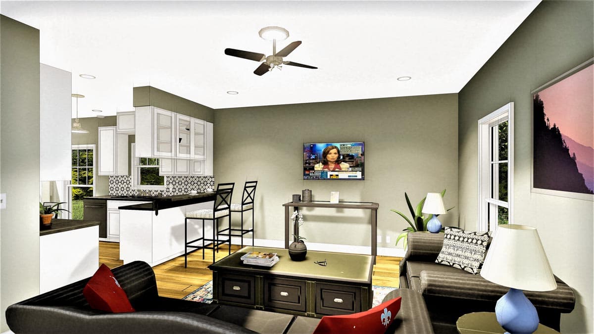 Plan 2577DH: Charming 3-bed Country Cottage - Image #6 - Cottage, Country, Southern