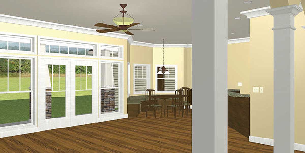 Plan 2589DH: Wraparound with Porch and Sunroom in Back - Image #9 - Craftsman, Southern