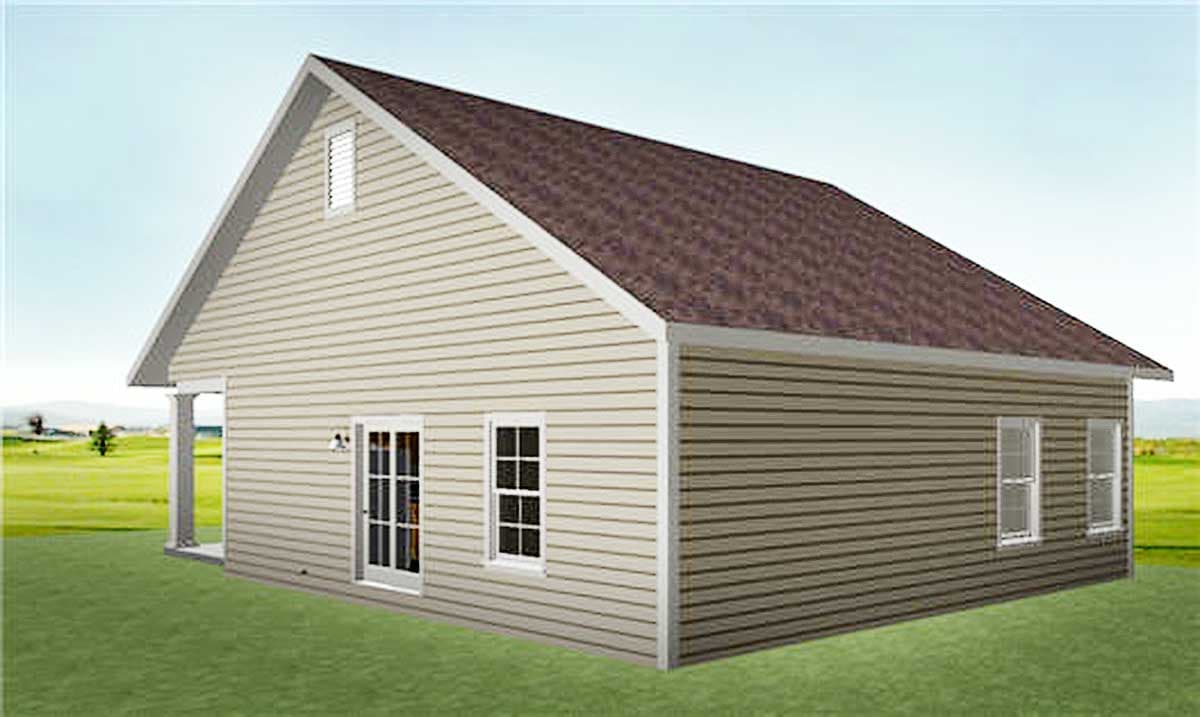 Plan 2596DH: Cozy 2 Bed Cottage House Plan - Image #4 - Cottage, Country, Vacation