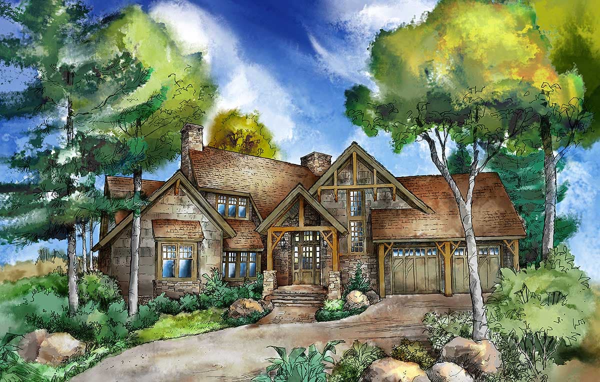 Plan 26602GG: Refined Rustic Showstopper - Image #12 - Craftsman, Mountain, Rustic, Vacation