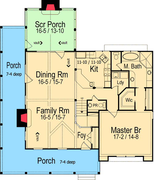Plan 26607GG: The Perfect Cottage Retreat - Floor Plan - Main Level - Cottage, Country, Mountain, Rustic, Vacation