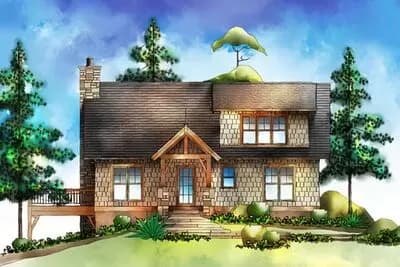 Mountain Home Plan with Charm and Warmth - 1667 Sq Ft