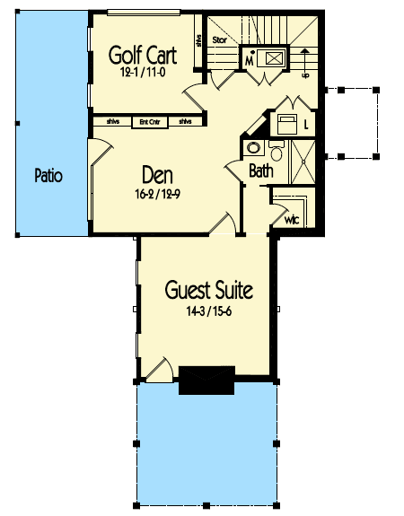 Plan 26696GG: Rustic Cottage Home Plan with Second Floor Master - 1405 Sq Ft - Floor Plan - Optional Finished Lower Level - Cabin, Cottage, Country, Mountain, Rustic, Vacation