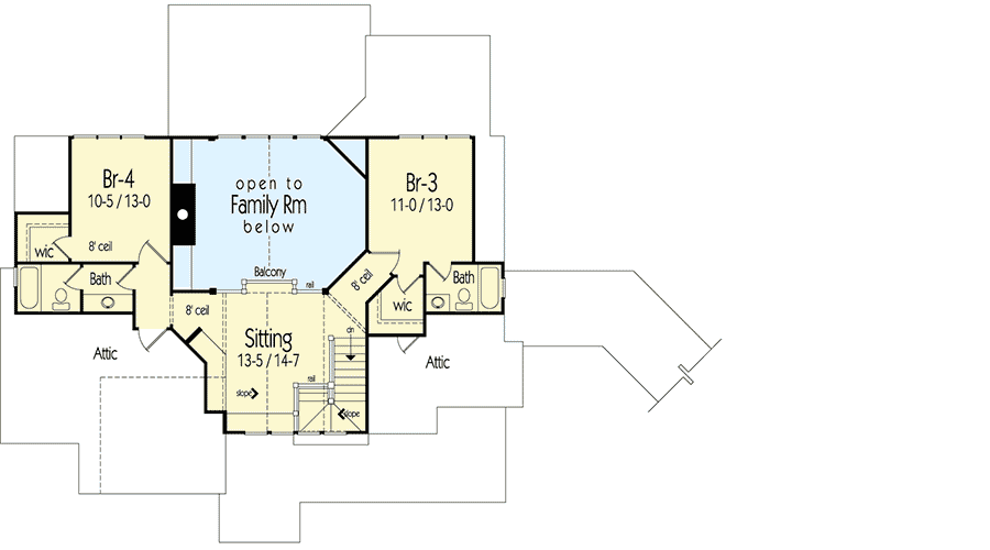 Plan 26706GG: Mountain Home Plan With Breezeway - 2683 Sq Ft - Architectural Designs - Floor Plan - 2nd Floor - Craftsman, Mountain, Northwest, Rustic, Vacation